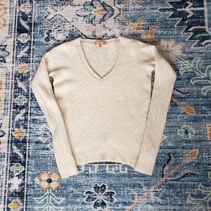 100% cashmere cable stitch sweater  - xs